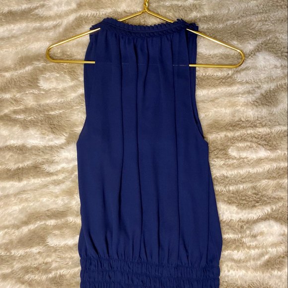 Express Navy Sleeveless Blouse - Picture 2 of 2